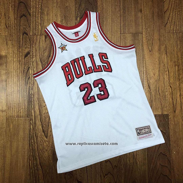 Camiseta Chicago Bulls Michael Jordan #23 Mitchell & Ness 1997 Blanco